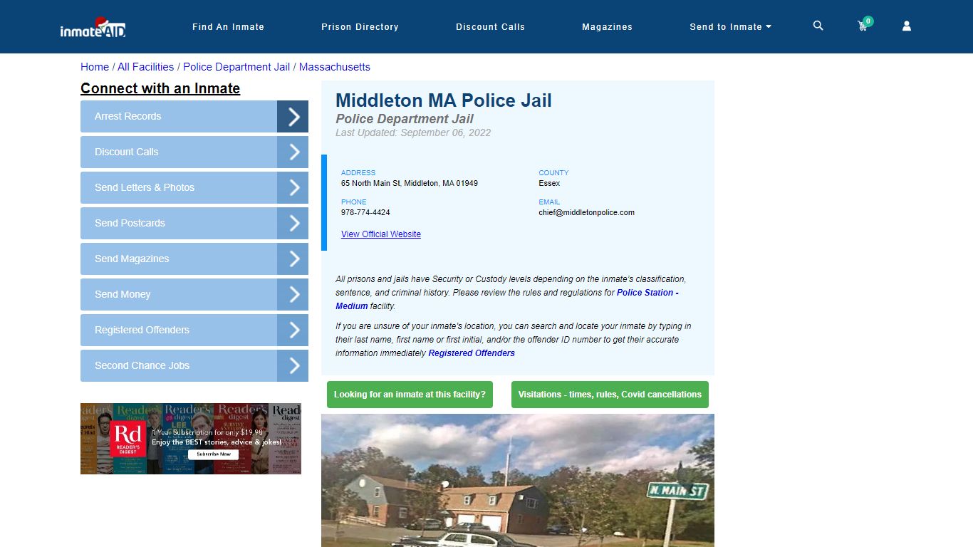 Middleton MA Police Jail & Inmate Search - Middleton, MA