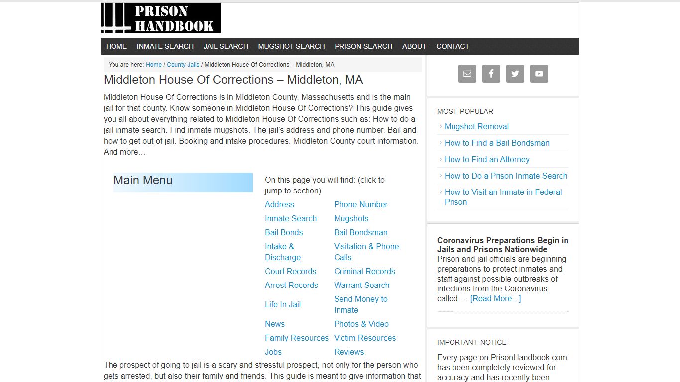 Middleton House Of Corrections – Middleton, MA